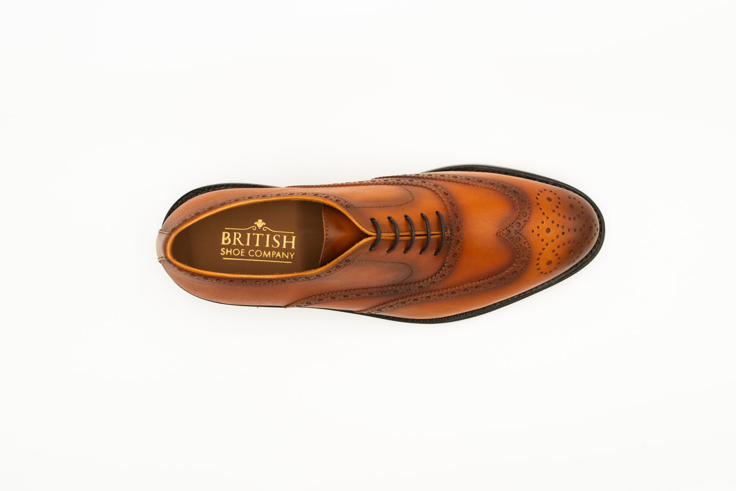British Shoe Company Men's London Leather Brogue Shoes