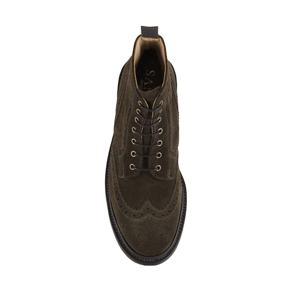 Suede brogue sale boots mens