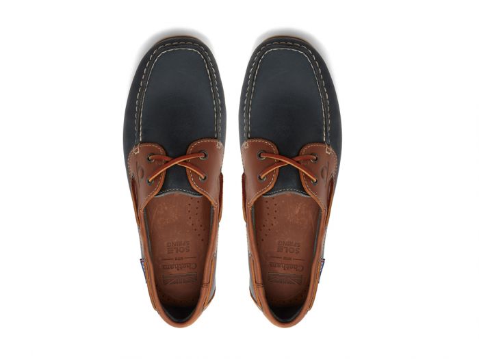 Chatham Men's Whitstable Leather Lace-Up Boat Shoes CSW/NT