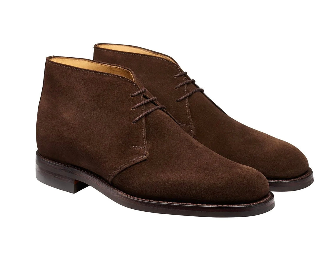 Crockett & Jones Men's Chiltern Suede Lace-Up Boots