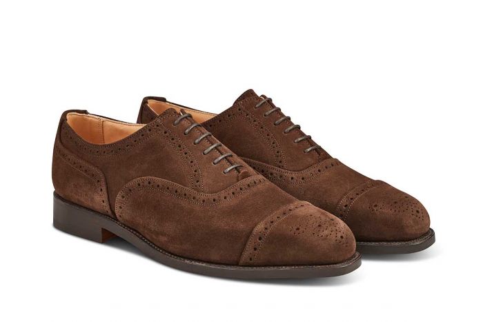Tricker's Men's Kensington Suede Half Brogue Shoes 6139/5