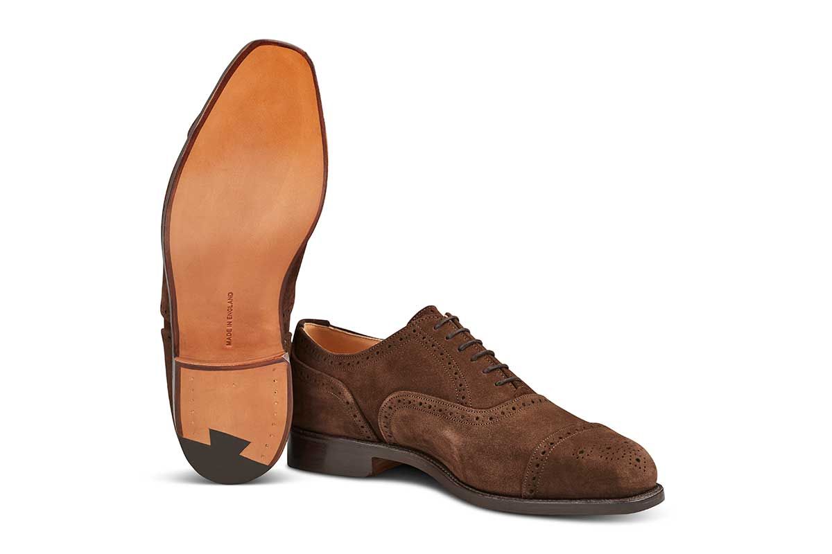 Tricker's Men's Kensington Suede Half Brogue Shoes 6139/5
